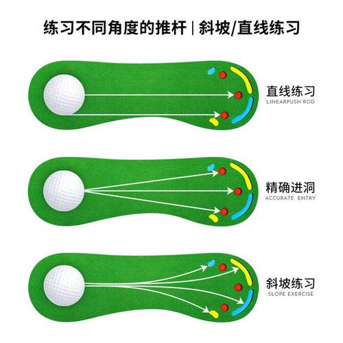 跨境热销尔高GL002果岭推杆盒室内高尔夫夫套游戏垫卡通版小果岭