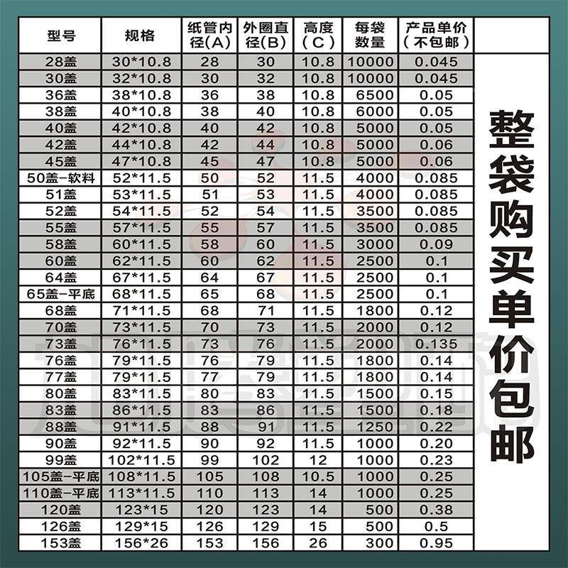 纸整袋-纸胶纸管内塞管头胶盖圆形筒塑料盖纸管堵纸管内塞外丝螺