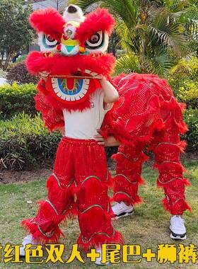 狮子头舞道具舞眼狮儿童狮儿童醒狮蹈羊毛狮表演全套双人89763眨