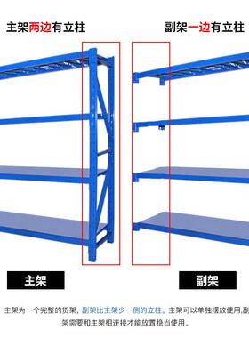 4物层厨房阳台家用置物EQN架中型货架架仓储货仓库工厂储架多功能