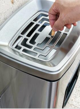 高档商务物蒂无指业纹环境桶欧式烟烟环境桶酒店大堂灰缸垃GVQ圾