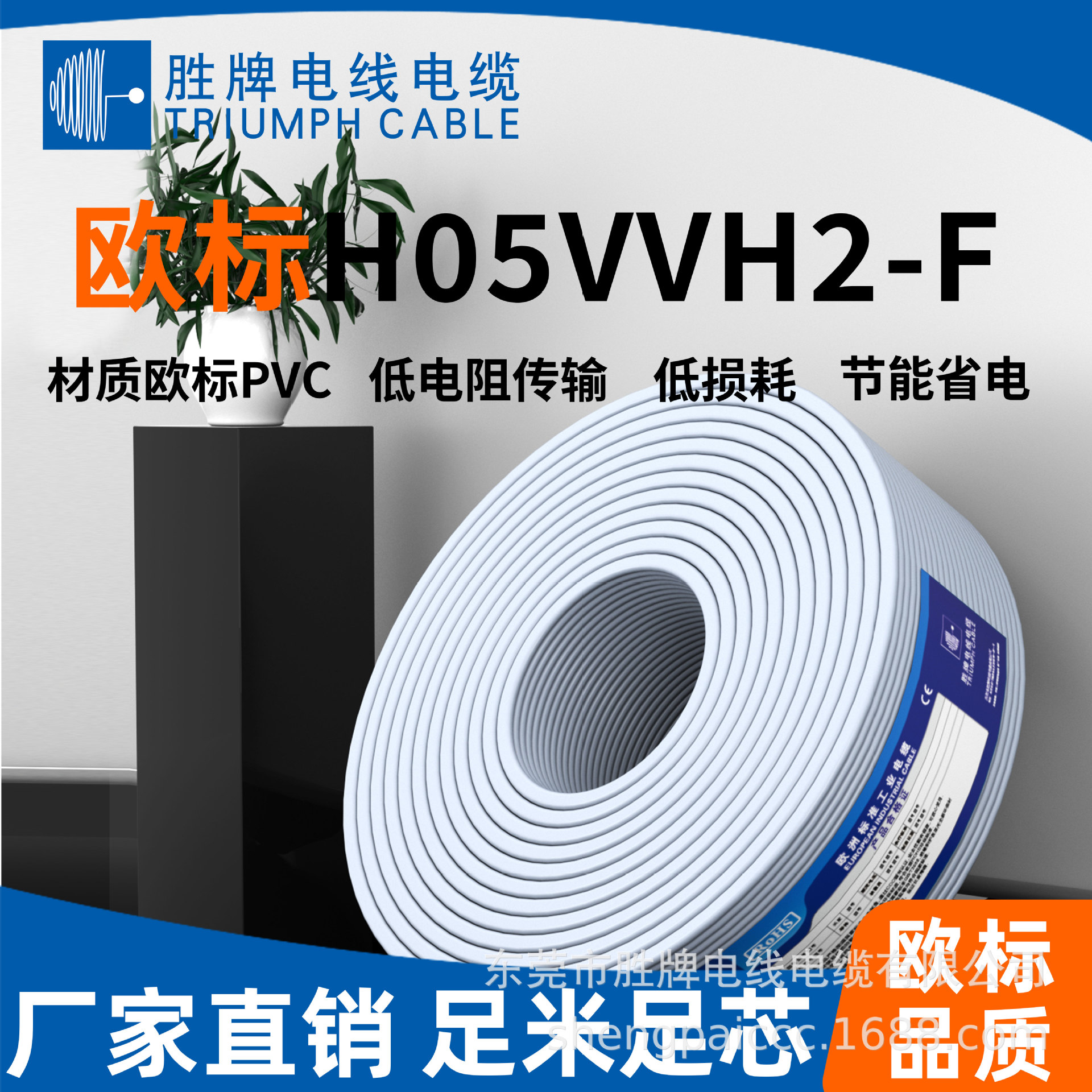 PVCVDE欧标扁线100米3S平衡