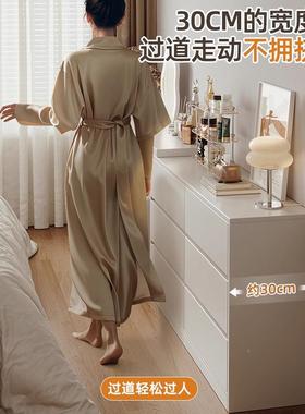 超极窄梳妆KWA台斗柜一体薄30c置m代卧室简约化妆桌床尾物现收纳