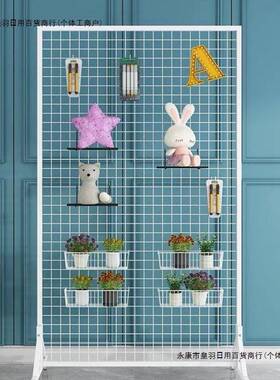 网格货架网架铁HOQ饰艺品置物架立式丝网幼儿园作铁品展示架超市