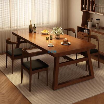 快餐椅洽谈桌家用长31718桌桌方形子出租桌房饭桌大板餐饮商用桌