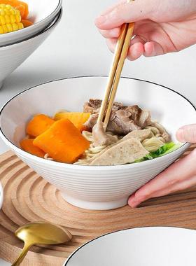 密胺碗白色面MGQ碗商用面塑料米线汤仿瓷用馆专用家碗密胺餐具