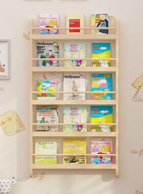 儿实童书架20193绘本架木书壁简易书柜小书架门后置物架学生挂幼