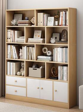 书柜自架物由组INV合落地书架置架学生书本纳家用客厅收靠墙储物