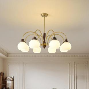 中古风客吊灯简约现代美式复古实木家用餐厅书房大厅3厅全屋灯具