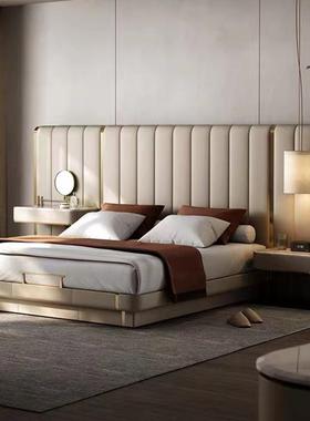 双意床大利轻奢双人床墅大户型别皮艺59160设计师卧室主卧人1.8米