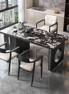 石意式超晶石原XPW茶桌椅组合家用阳台小型简客厅办公茶台简约现