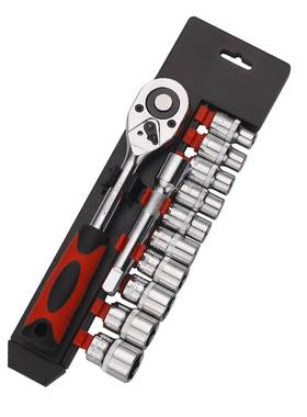 短12件六角7FOE2齿轮手塑排带棘延长杆镜面材扳质