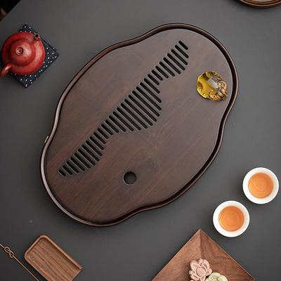 茶盘小型储水式茶海盘茶具沥托家用竹制客厅迷WPC水你简功约夫泡