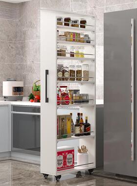 夹缝窄柜缝隙柜厨房冰缝柜隙置物OVE柜边箱窄边柜侧拉大容量可移