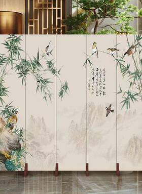 中式屏风隔断遮客厅33355挡饭店包间移动折叠办公会室简议易室双