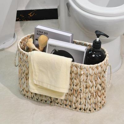 家纸IOQ居手工篮子杂志藤编收纳织筐大容酒量店浴室水葫芦编卷篮