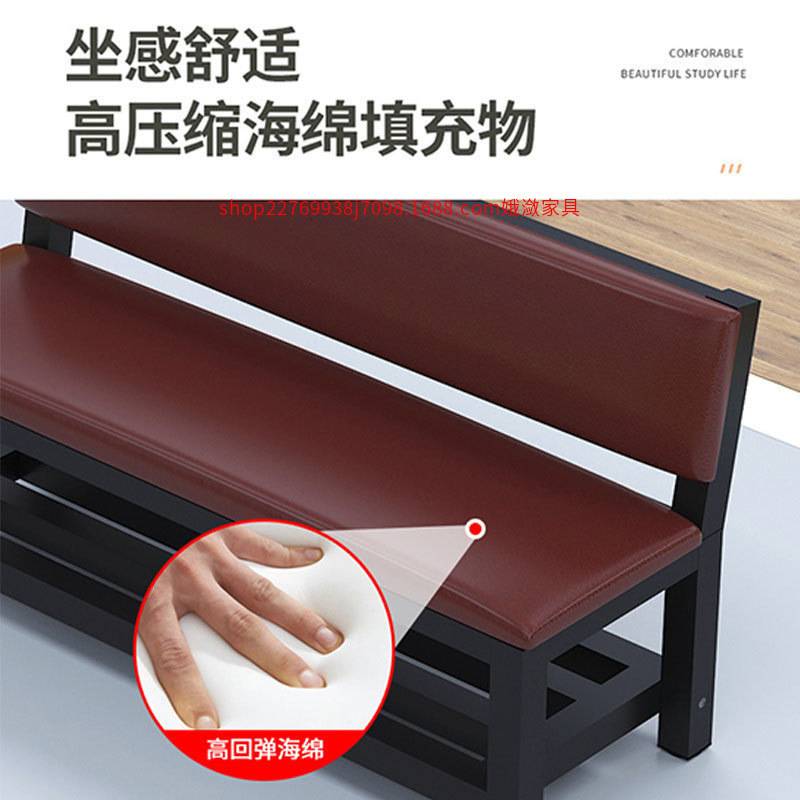 软包靠背长椅理发店沙发等候椅健身房体育馆篮球场休息区长条椅子
