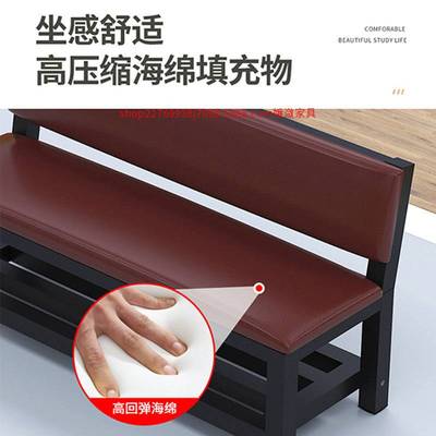 软包靠背长椅理发店沙发等候椅健身房体育馆篮球场休息区长条椅子