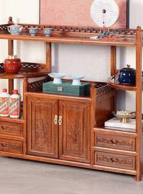 新款VLZ实木餐边柜多层实木酒小柜用实木柜家餐边子柜