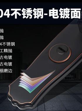 cAPS级不锈钢防把盗门防锁套装通用锁型门手体黑色大木门锁具家用