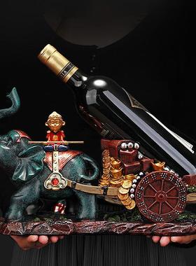 创意红酒架摆件现代轻奢高档酒柜餐桌装饰品客厅展示柜家居摆设