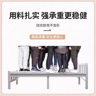 折叠床单人家用午休小成人简ALM出租屋1米2床便携双床人床硬板铁