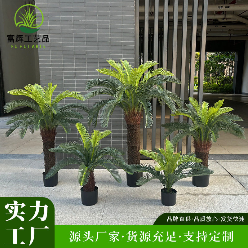 仿真苏铁绿植盆栽商场美陈造景工程装饰热带假植物环保人造铁树