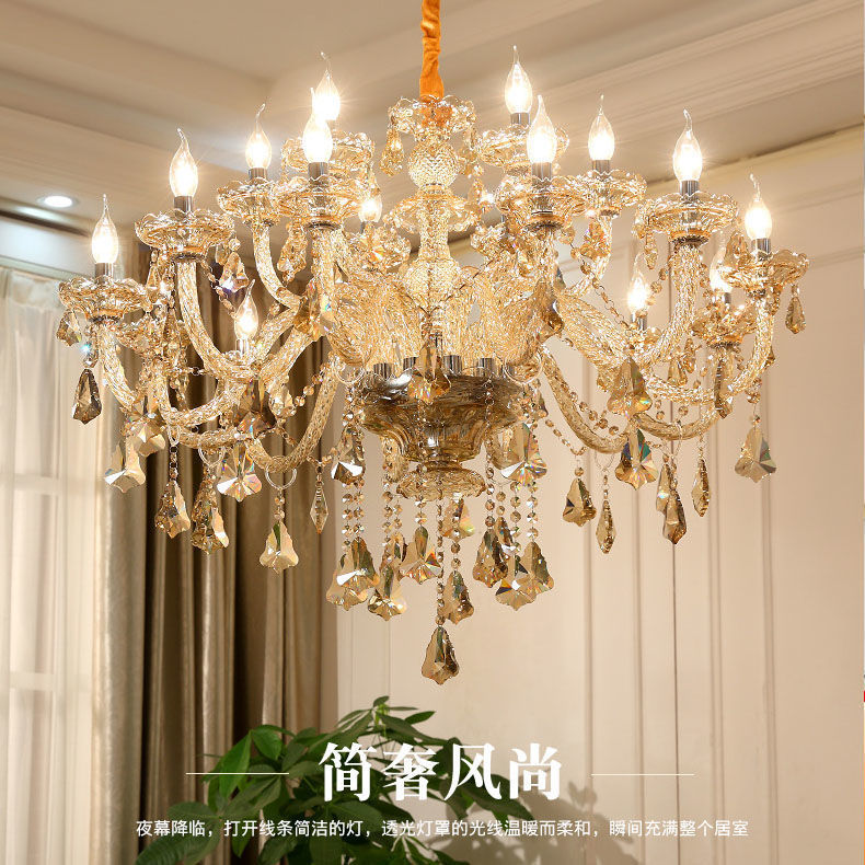 欧式客厅水晶吊灯2023蜡烛奢
