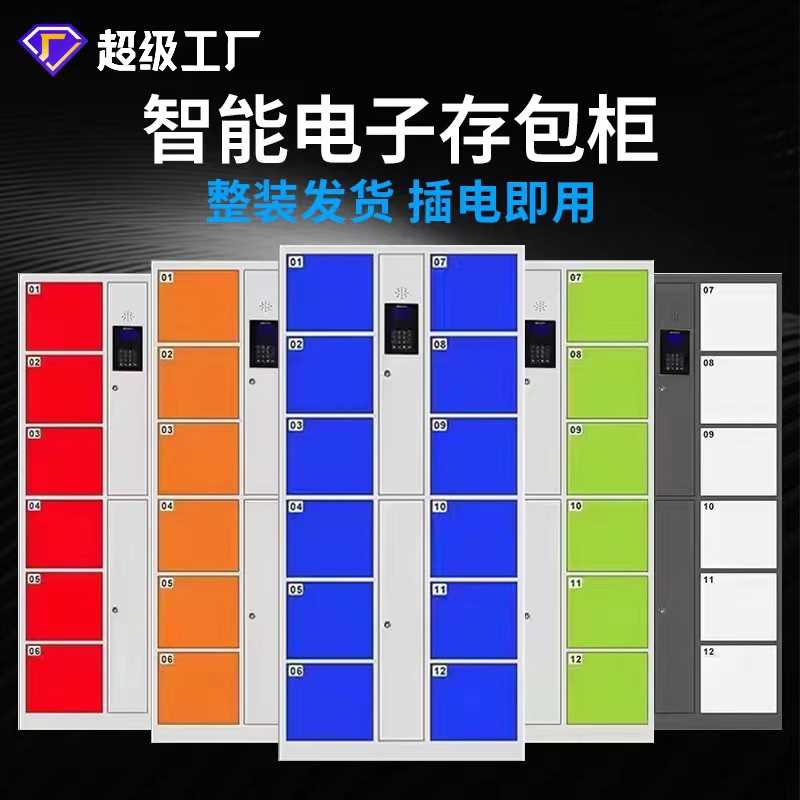 电子存包柜智能超市商场刷卡条码扫码人脸识别手机柜寄存柜存包柜