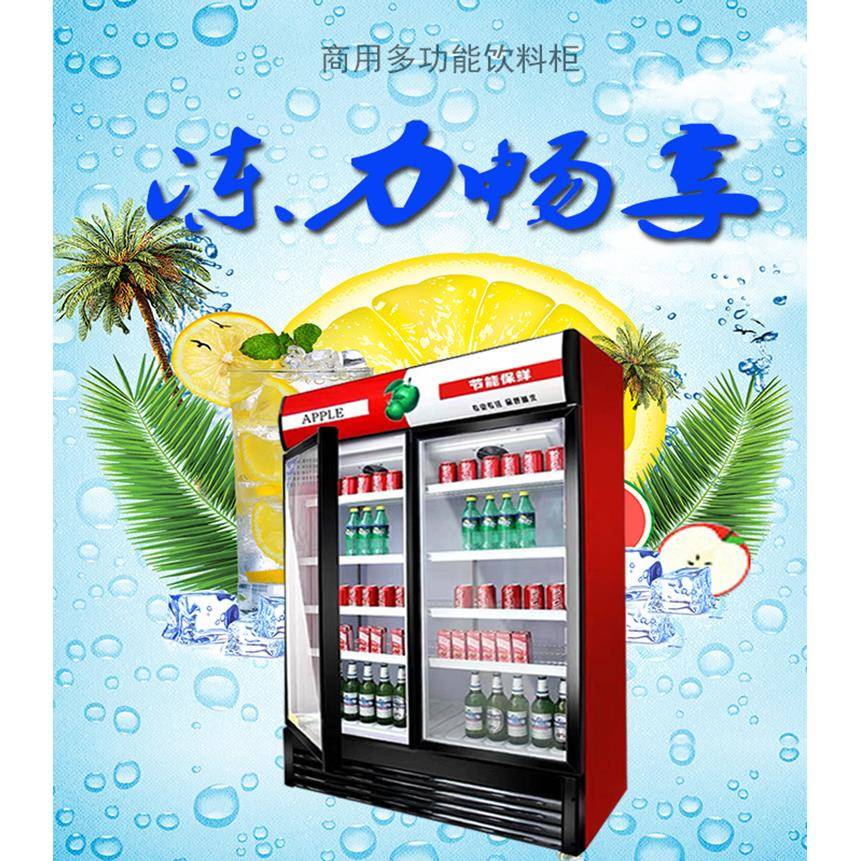 冷藏柜保鲜柜展示柜立式饮料柜商用单门388家用冰柜商用冷柜水柜