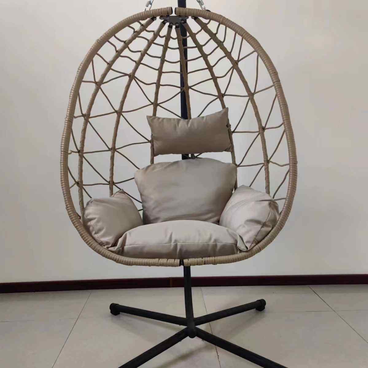 【直播推荐】折叠户外藤编吊篮网红沙发别墅室外庭院鸟巢吊椅花园