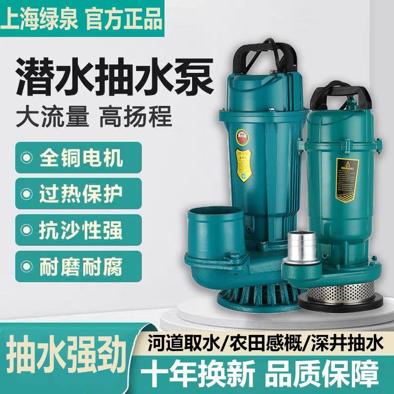 家用220V潜水泵国标抽水水泵单相清水泵农用灌溉高扬程大口径铜线