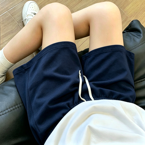 夏季纯棉宽松五分阔腿百搭短裤