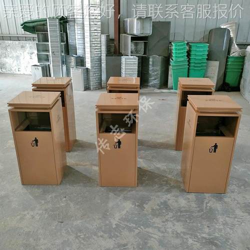 室内物业小区售楼处酒店大堂商场电梯口方形不锈钢垃圾桶果皮箱