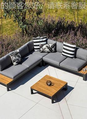 户外露沙发 庭院外休闲柚木52098室沙发花园防台水防晒实木藤沙发