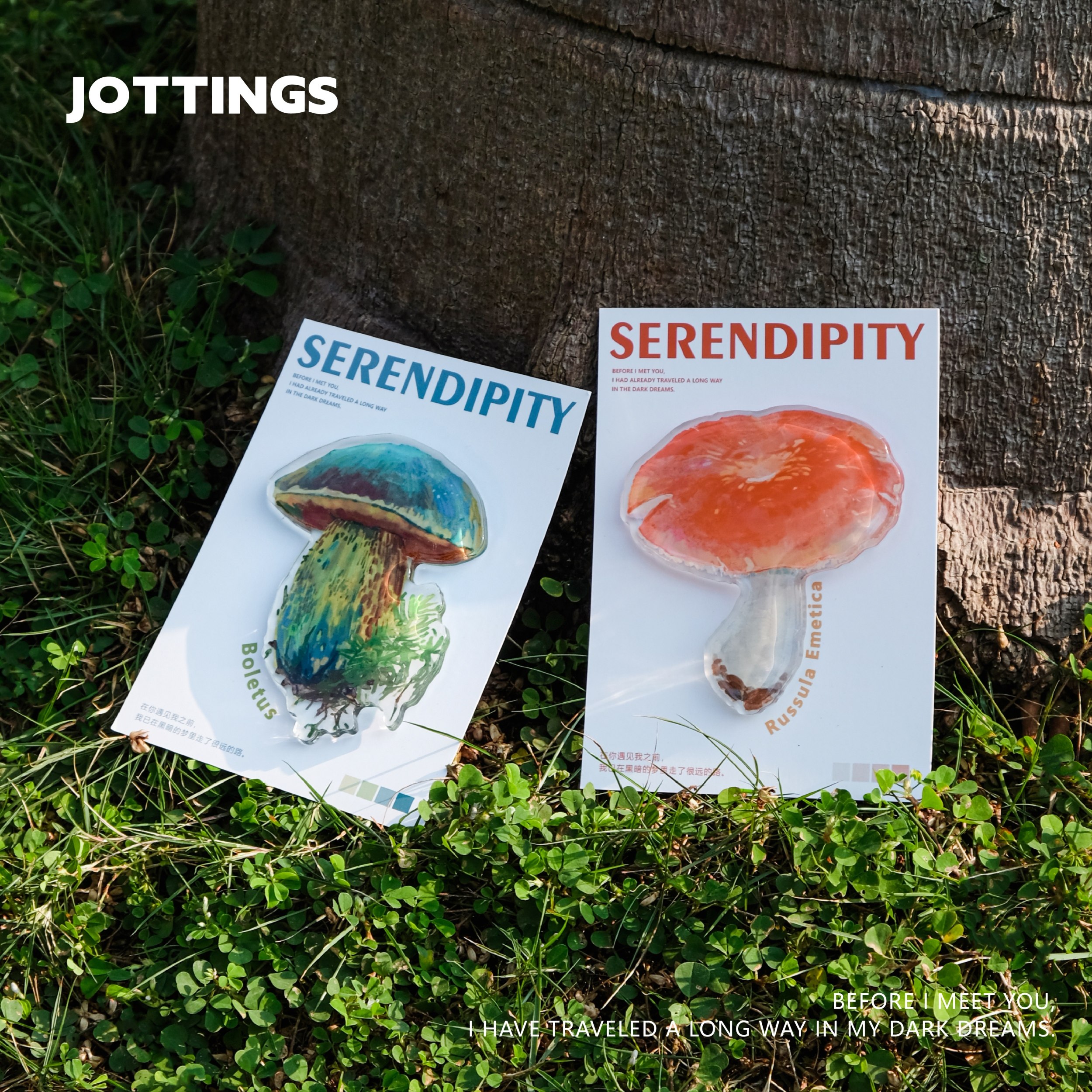 拾杂原创「意外之喜」蘑菇亚克力冰箱贴艺术磁力贴创意风家居礼物