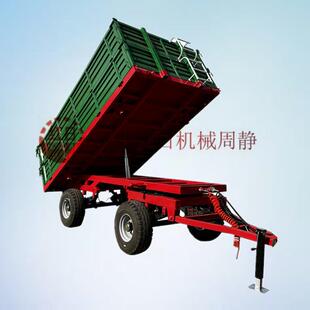 8吨液压三向农用运输车斗 粮食运输半挂拖车 榴莲采摘运输车斗