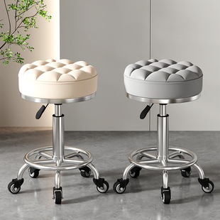 美容凳子大工凳美发圆凳转椅美容院按摩升降梳妆凳美甲师椅子