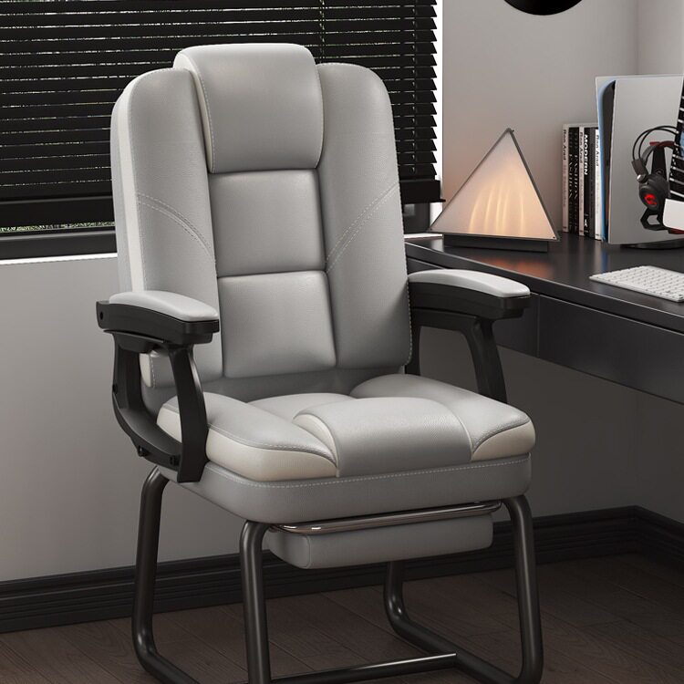 电脑椅弓形椅舒适久坐办公座椅一键可躺靠背椅休闲椅子书房书桌椅