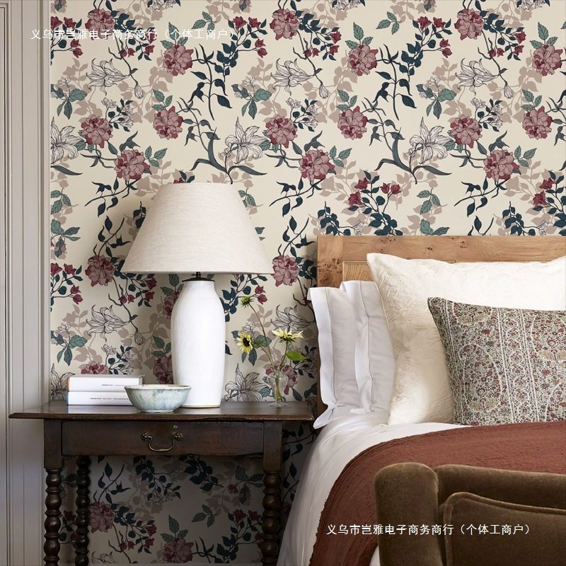 背景墙壁纸墙纸自粘墙纸墙纸自粘卧室直播间法式自粘贴纸