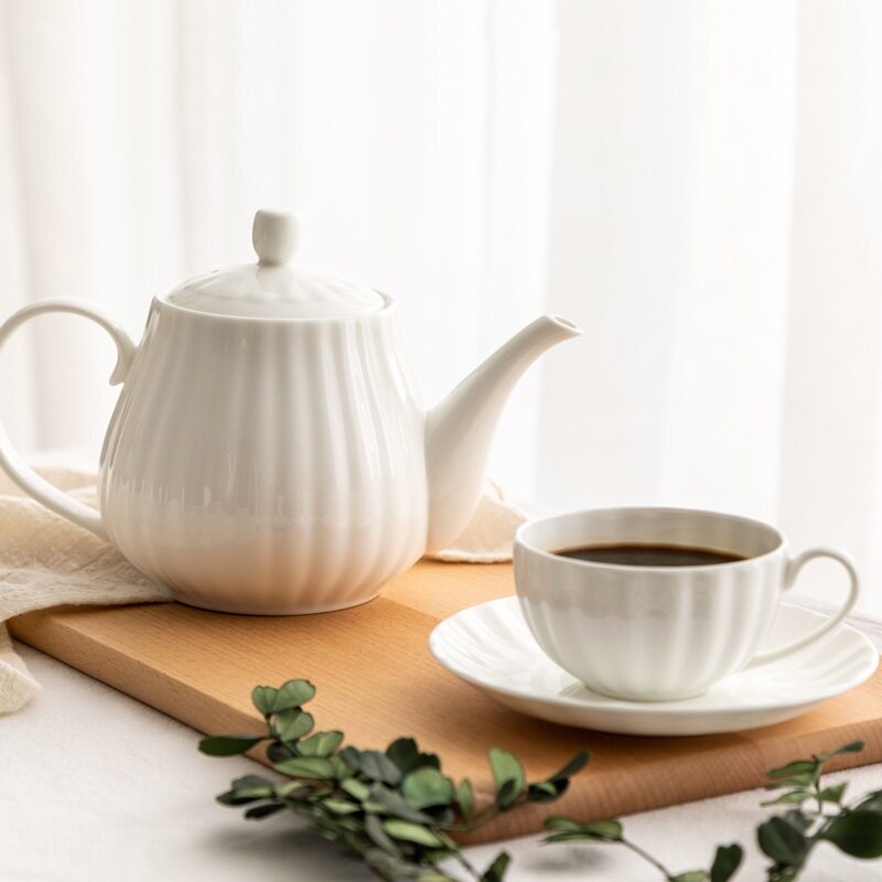 小北欧简约欧式奢华骨瓷咖啡杯碟英式下午茶杯家用陶瓷咖啡杯套装