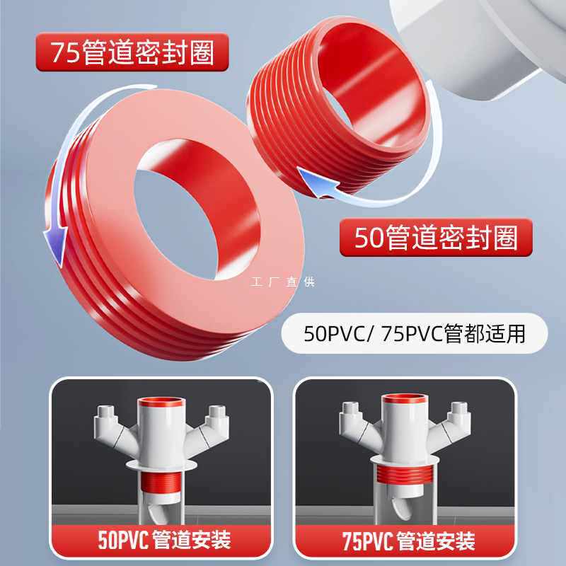 ?厨房下水管净水器三通接头2分废水分流器排水道三头通集成下水