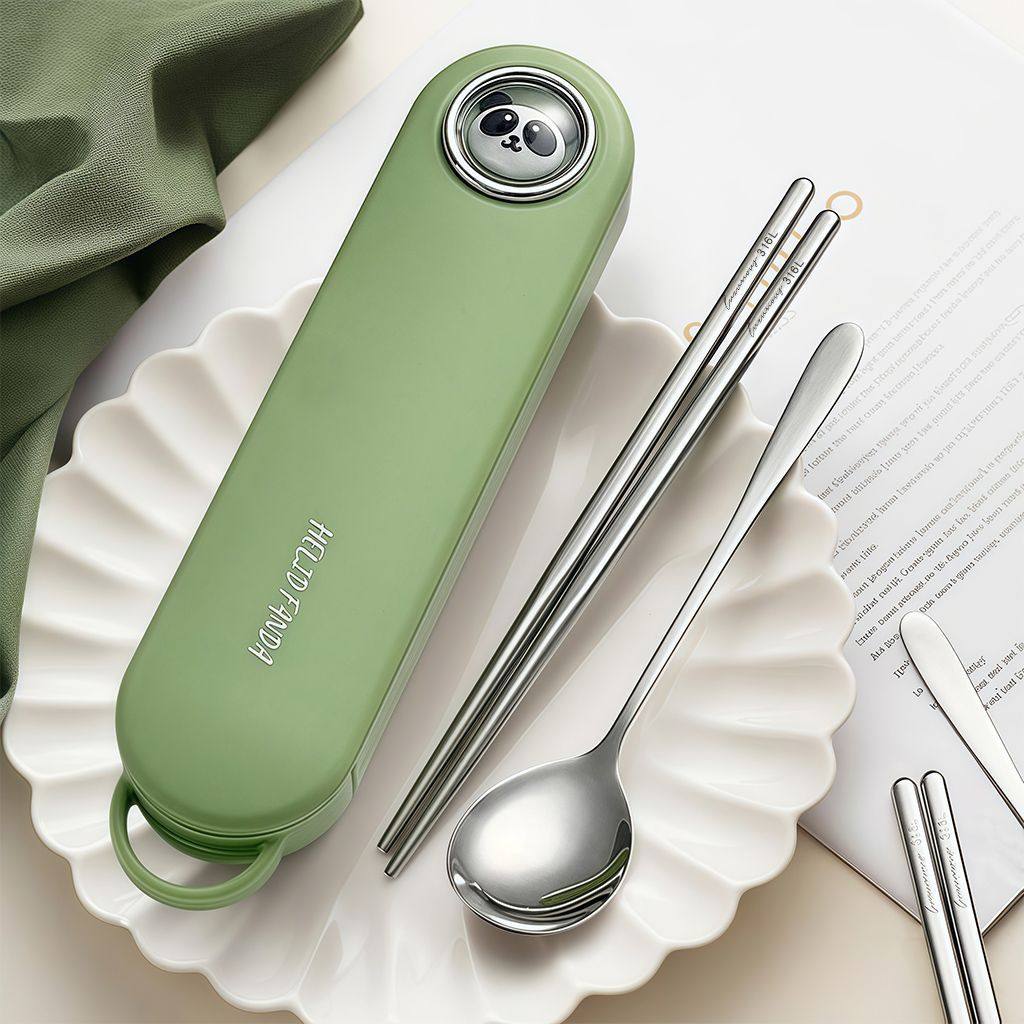 316不锈钢筷子勺子套装便携餐具三件套儿童小学生专用外带收纳盒,餐饮具,便携/折叠餐具,淘宝优惠券,粉丝福利购,淘宝优惠卷