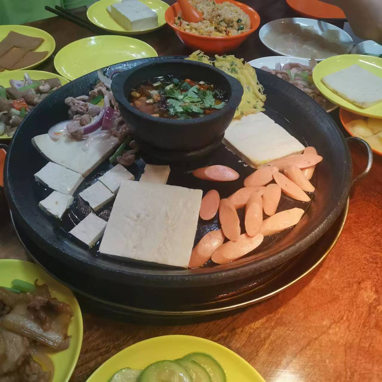 贵州织金带碗活油烙锅有洞商用家用陶土中式砂锅凸烙锅烤锅纯