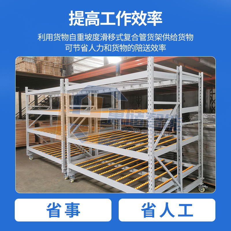 ?移动式流利货架电子厂车间仓库物料仓储产品分拣导轨式流利条货
