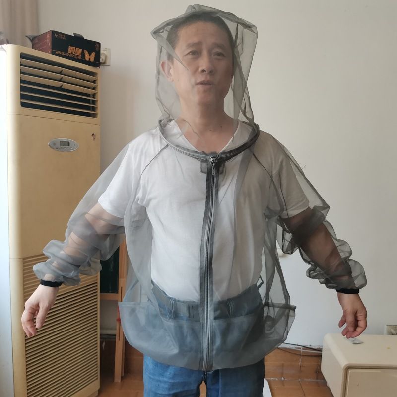 定 制新款防蚊服网眼夜钓户速干透气钓鱼防蚊防虫3085新款上衣
