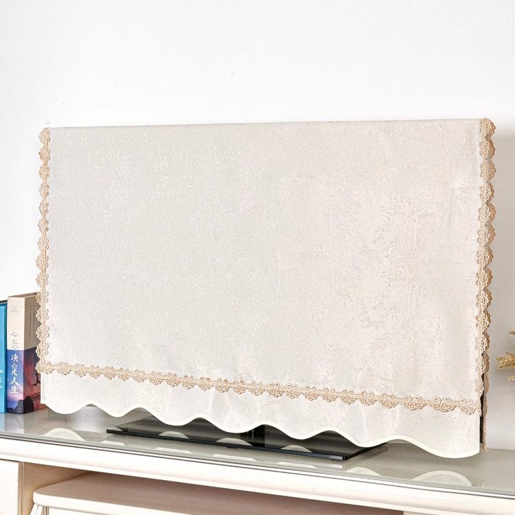 新品电视机防尘罩2025新款液晶65/75/85寸坐机挂式盖布套通用绢花