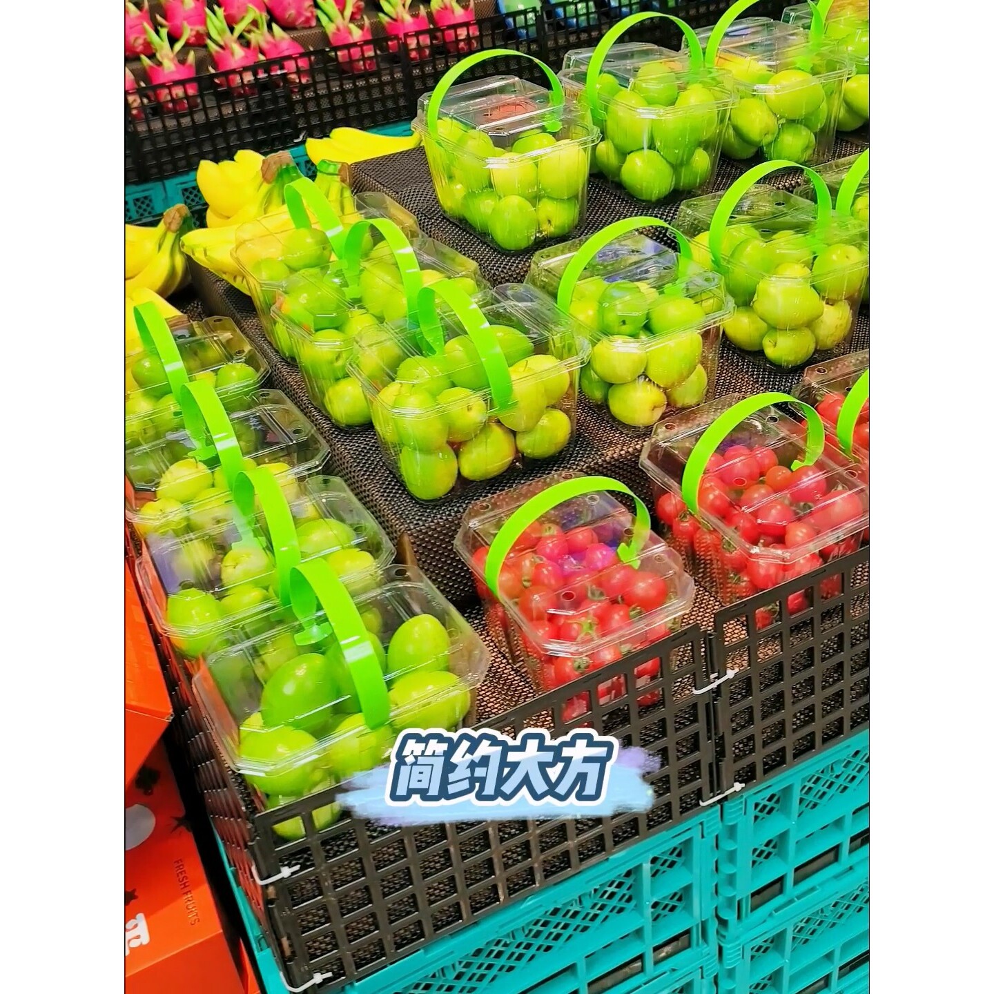 网红手提水果盒3斤草莓手拎一次性冬枣果篮打包盒2斤包装盒a^