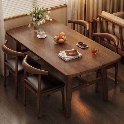 餐桌家用小户型中古吃饭桌子出租房用长方形饭桌餐饮商用桌椅套装