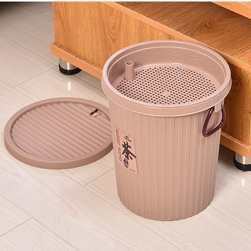茶桶茶渣桶家用茶道茶台废水桶塑料茶储带盖茶具用品配件